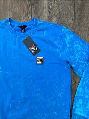 Vision Street Wear Skate Outdoor Preppy Pullover Sweatshirt Men’s Size M Blue